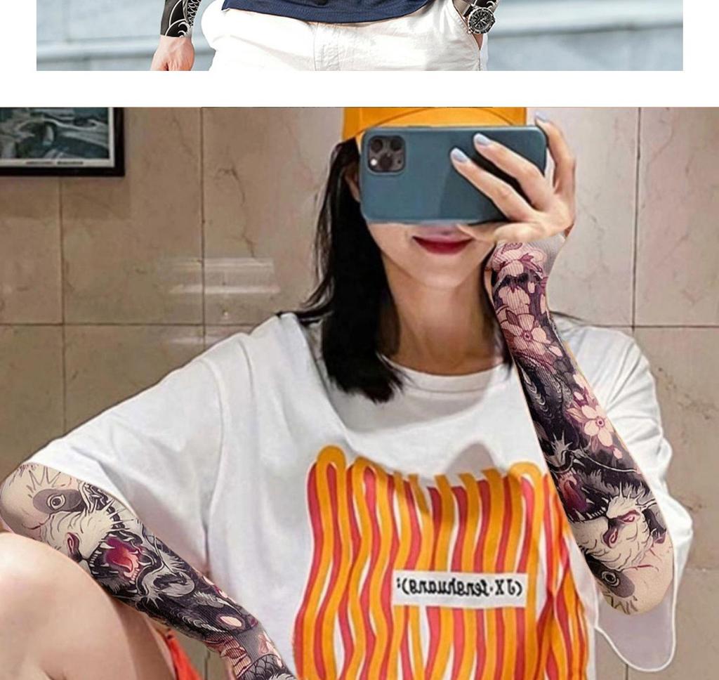 Men's Anti-UV Ice Silk Arm Sleeves: Driving, Cycling, Tattoo Protection