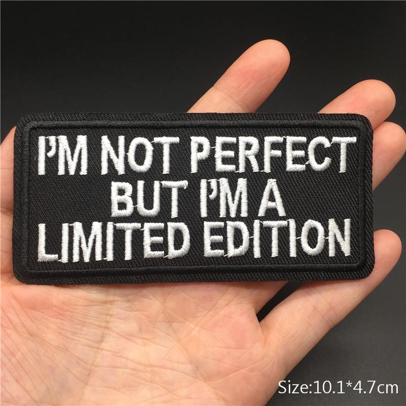 Letters Embroidered Patches For Clothing Iron On Patches Text Diy Appliques For Clothes Jacket Stripes Slogan Stickers