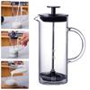Manual Milk Frother Glass Milk Foamer Coffee Pot Glass Mesh French Press Coffee Maker Frother Jug Mixer Creamer Kitchen Tools