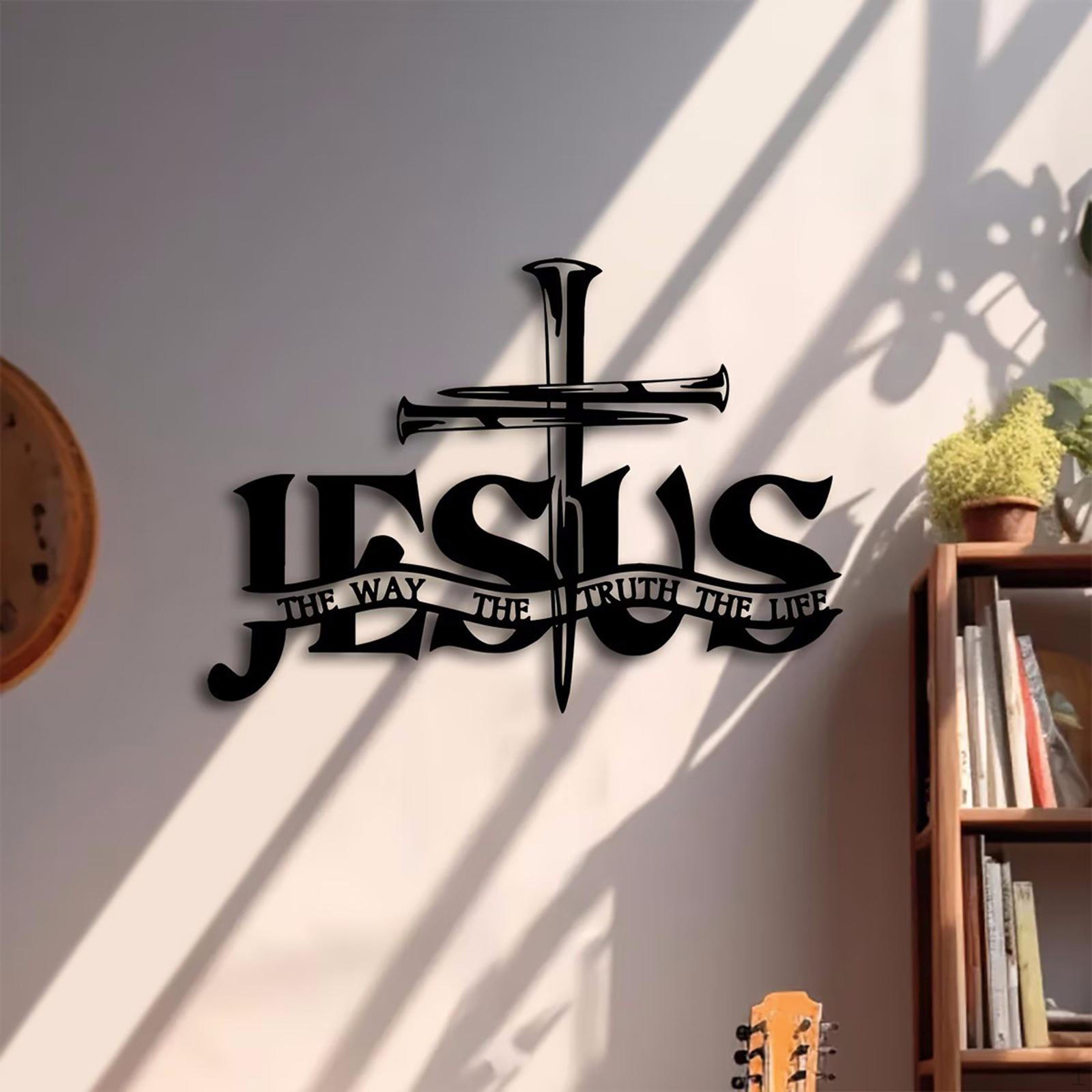 Jesus Decor The Way Truth Life Durability Motivational Ideal Gift Home Wall Art for
