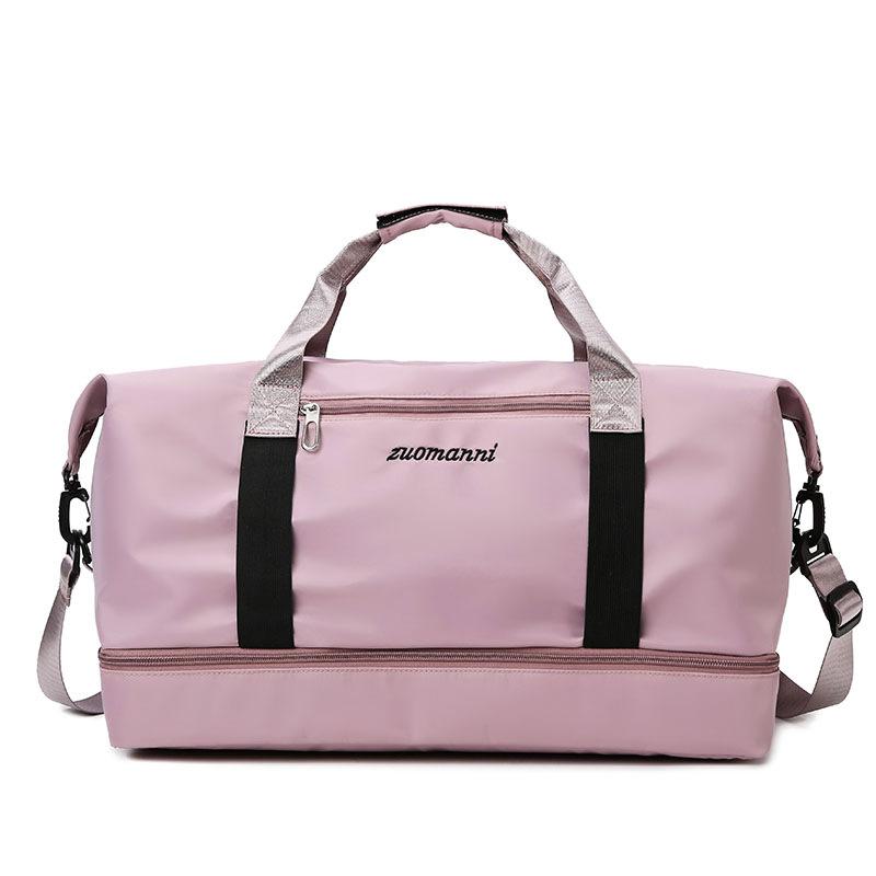 

Портативна дорожня сумка для коротких відстаней великої місткості Жіноча легка водонепроникна сумка для багажу Чоловіча сумка для ділових поїздок для зберігання фітнесу Для бодібілдингу рожевий