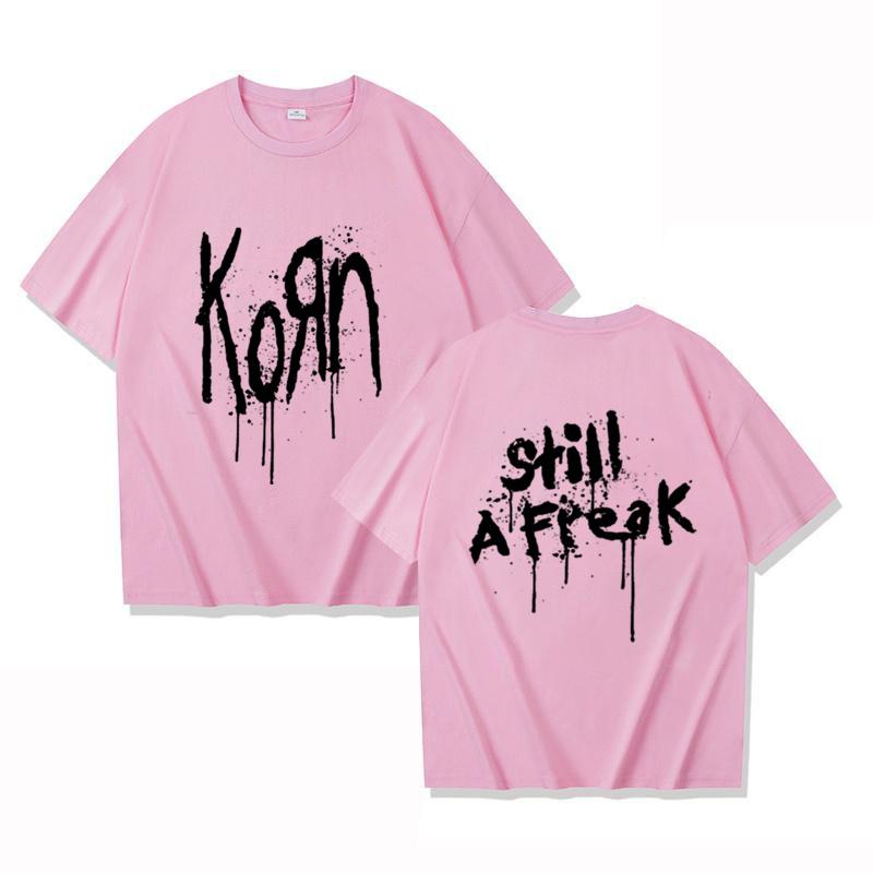 Korn Music Concert Rock Band World Tour Pure Cotton T-shirt Personalized Street Versatile 2025 Summer Fashion T-shirt