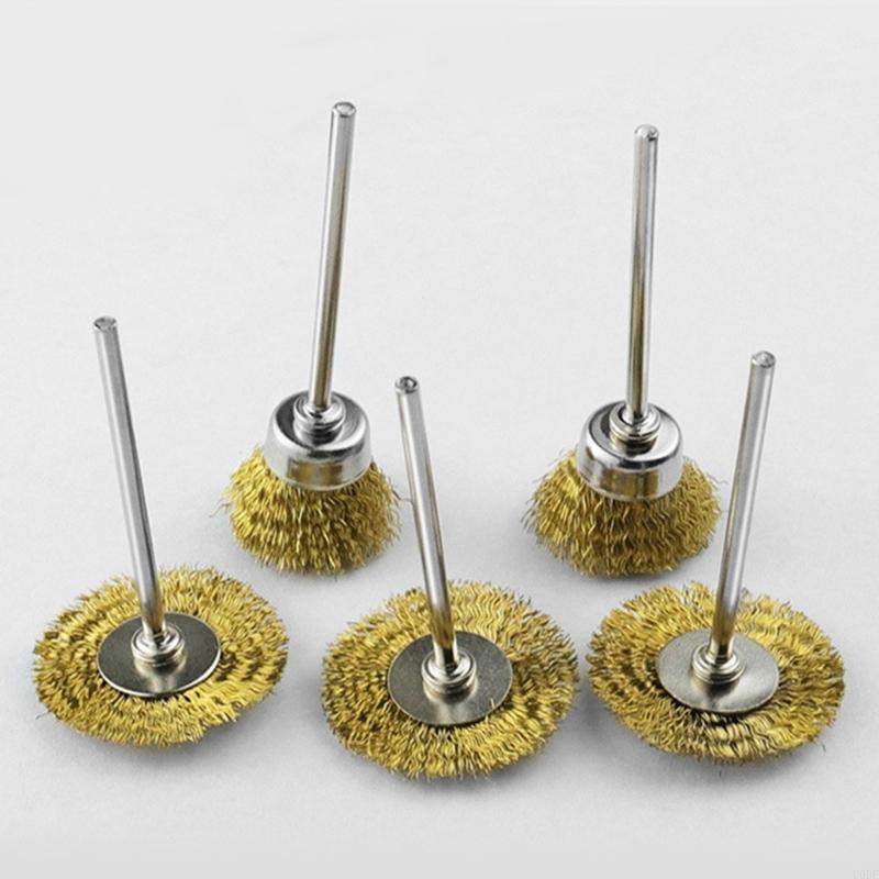   3Pcs Mini Grinding Brushes 2.35mm Shank Coppers Iron Alloy for Accuracy Surfaces Processing