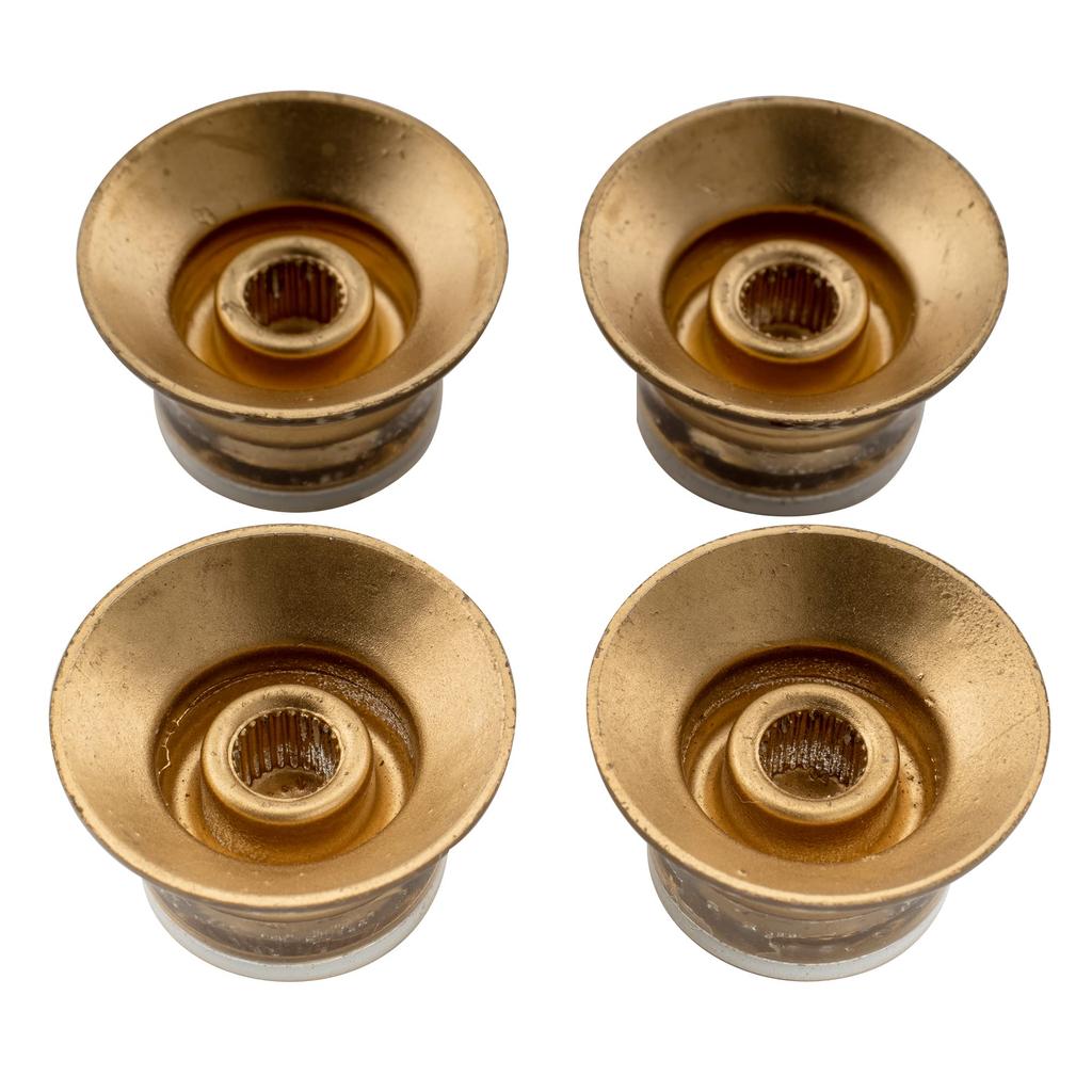 Musiclily Pro Inch Standard Reflector 2 2 for USA Les Top of Knobs, Volume, Tone, Paul/SG Guitars, Gold/Silver (Set 4)