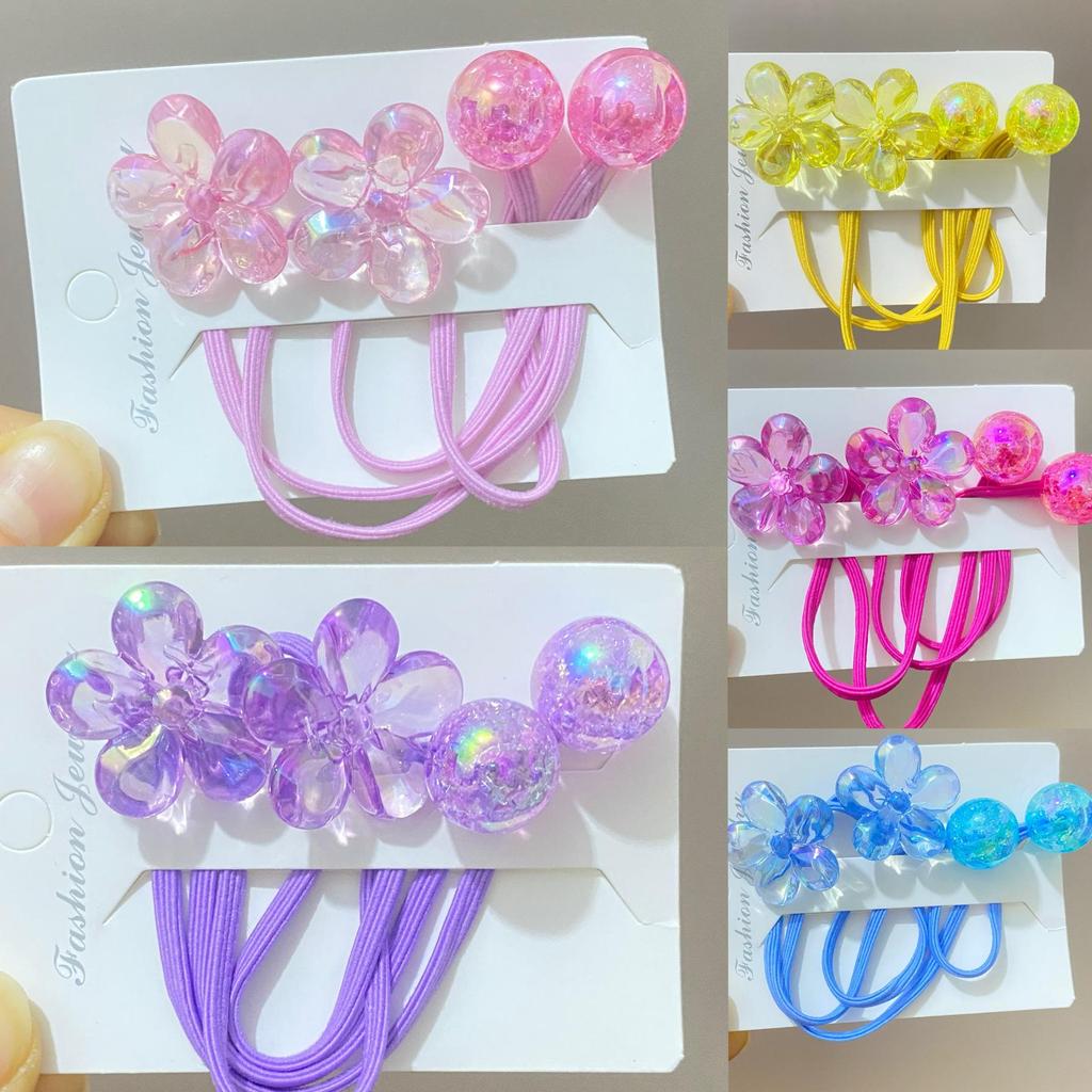 Girls' Cartoon Hair Ties - Colorful Jelly Candy Scrunchies, Elastic Rubber Bands for Kids and Babies, Cute Headwear Accessories.