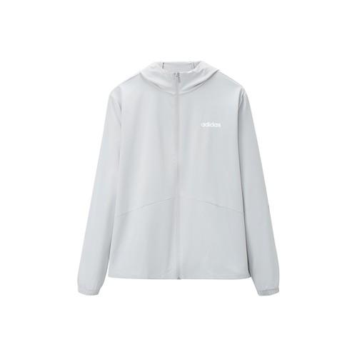 adidas brand logo print zip-up hoodie jacket, unisex, light gray S светло-серый