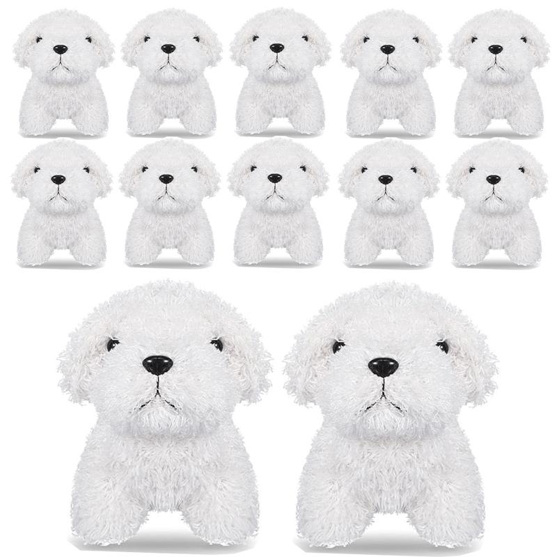 

Teddy Dog Plush Playthings 4.72 Inch Stuffed Puppy Dogs Mini Plush Dogs designed for Adopt a Puppy Celebration Favors Xmas Infant Shower Birth Date 4pcs белый