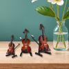 Small Acoustic Violin Detailed Ornament Violin Sculpture Wood Texture Perfect for Music Enthusiasts and Home Decorations