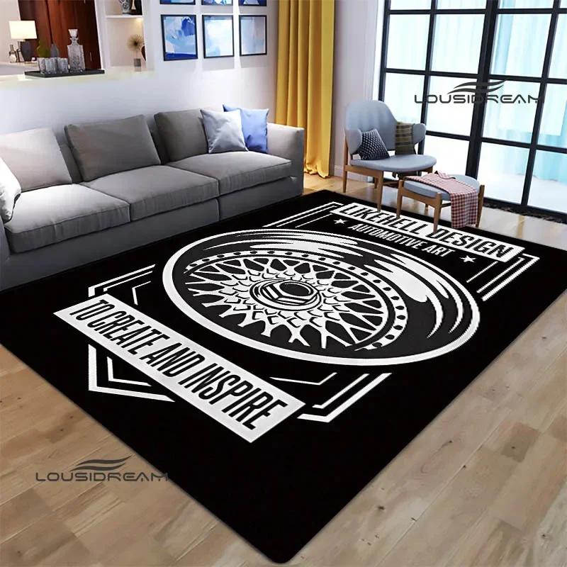 3D BBS racer Retro printed carpet Non-slip carpet bedroom decoration living room decoration washroom floor mat birthday gift