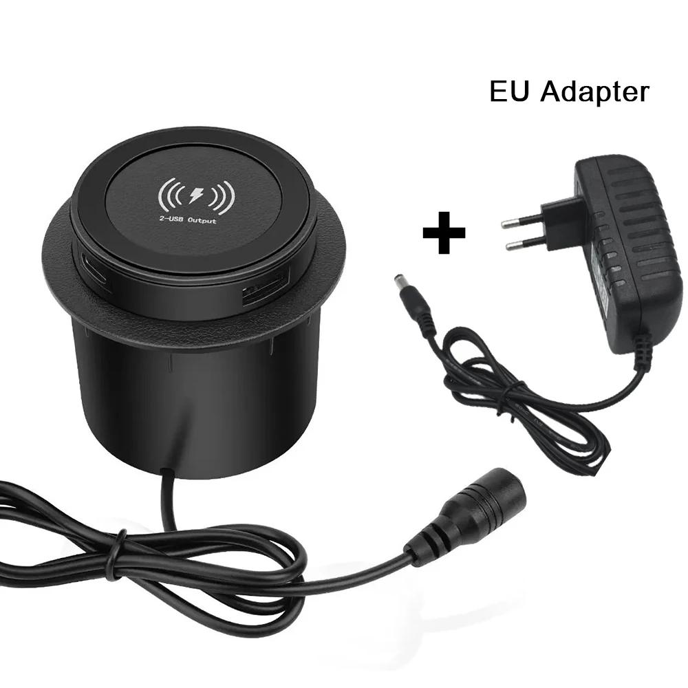 

Беспроводное зарядное устройство 3 в 1 со встроенными портами USB Type-C, настольная встраиваемая зарядная станция для iPhone 13 Xiaomi Airpods, мобильный телефон