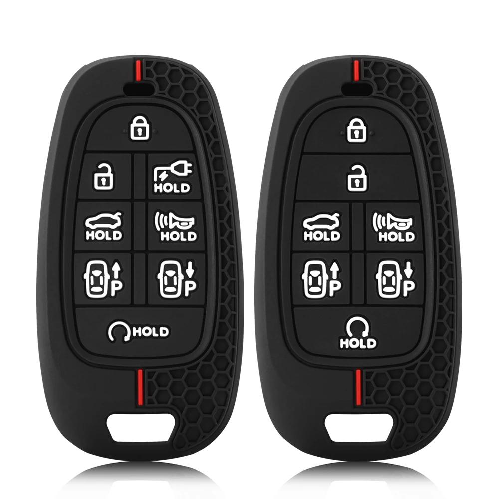 Silicone Key Case For Hyundai Palisade Tucson Santa Fe Atos Solaris Prime Nexo Sonata Staria Ioniq Car Key Cover
