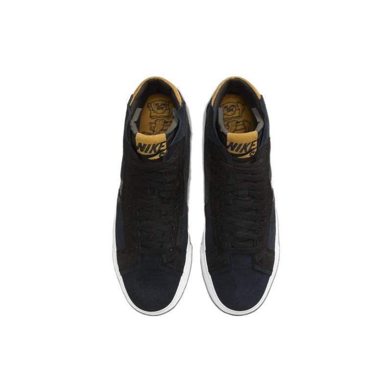 Nike Sb Zoom Blazer Mid Premium Black Patchwork  Skateboard Shoes DV7898-001