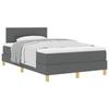 VidaXL Lit avec Sommier et Matelas Gris Foncé 120x200 cm Tissu 3338910