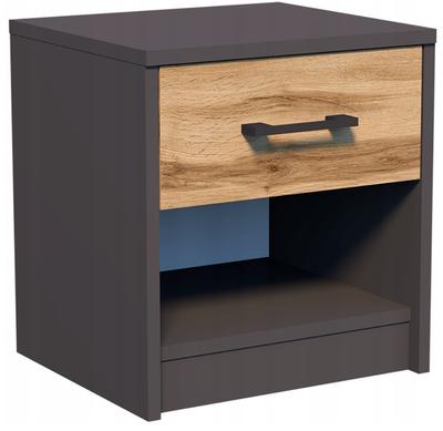 Bedside Table 1S Grafit-Wotan Chest Of Drawers Rob