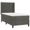 Maison Exclusive - Sommier à lattes de lit et matelas Gris foncé 90x190 cm Velours