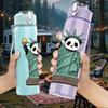 1PC Statue Of Liberty Art Print 750ml Color Plastic Sports Water Bottle Leakproof Flip Straw Lid Suitable for Sports Office Home Use