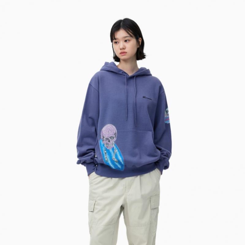 Thisisneverthat Skull Surfing Hoodie Purple Blue