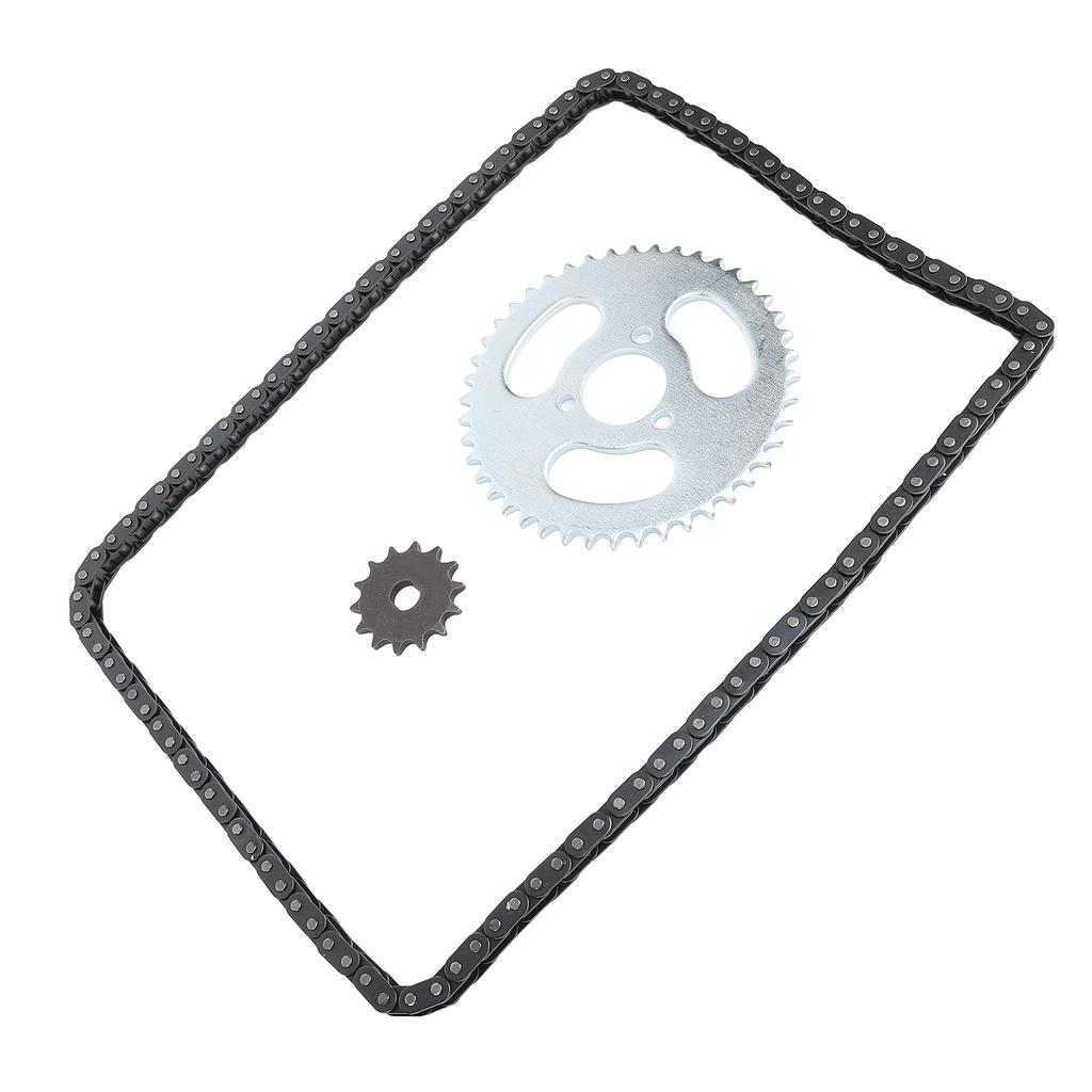 T8F Chain Sprocket Kit Steel 14T Front Sprocket 44T 3 Hole Rear Sprocket Set with 120 Links Chain Fo