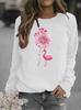 Women's Printed Round Neck Long Sleeve Sweatshirt