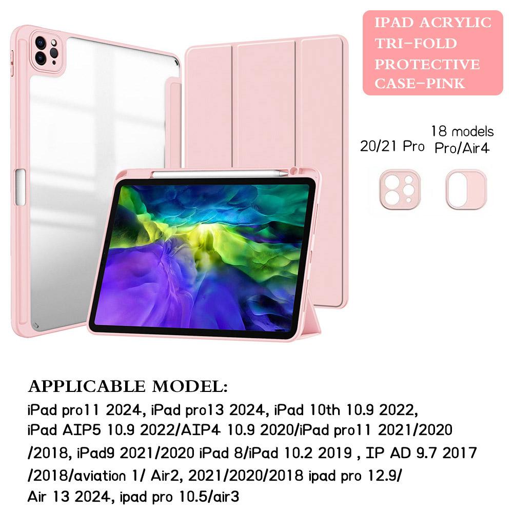 With Pencil Holder Case For iPad Pro 11 12.9 9.7 Cover iPad 10.5 10.2 Air 4 5 10.9 10th 11th 9th 8 7th Gen Mini 6 Capa
