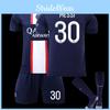 Paris Home Jersey Set Messi 30 Mbappe 7 Neymar 10 Polyester Soccer Kit