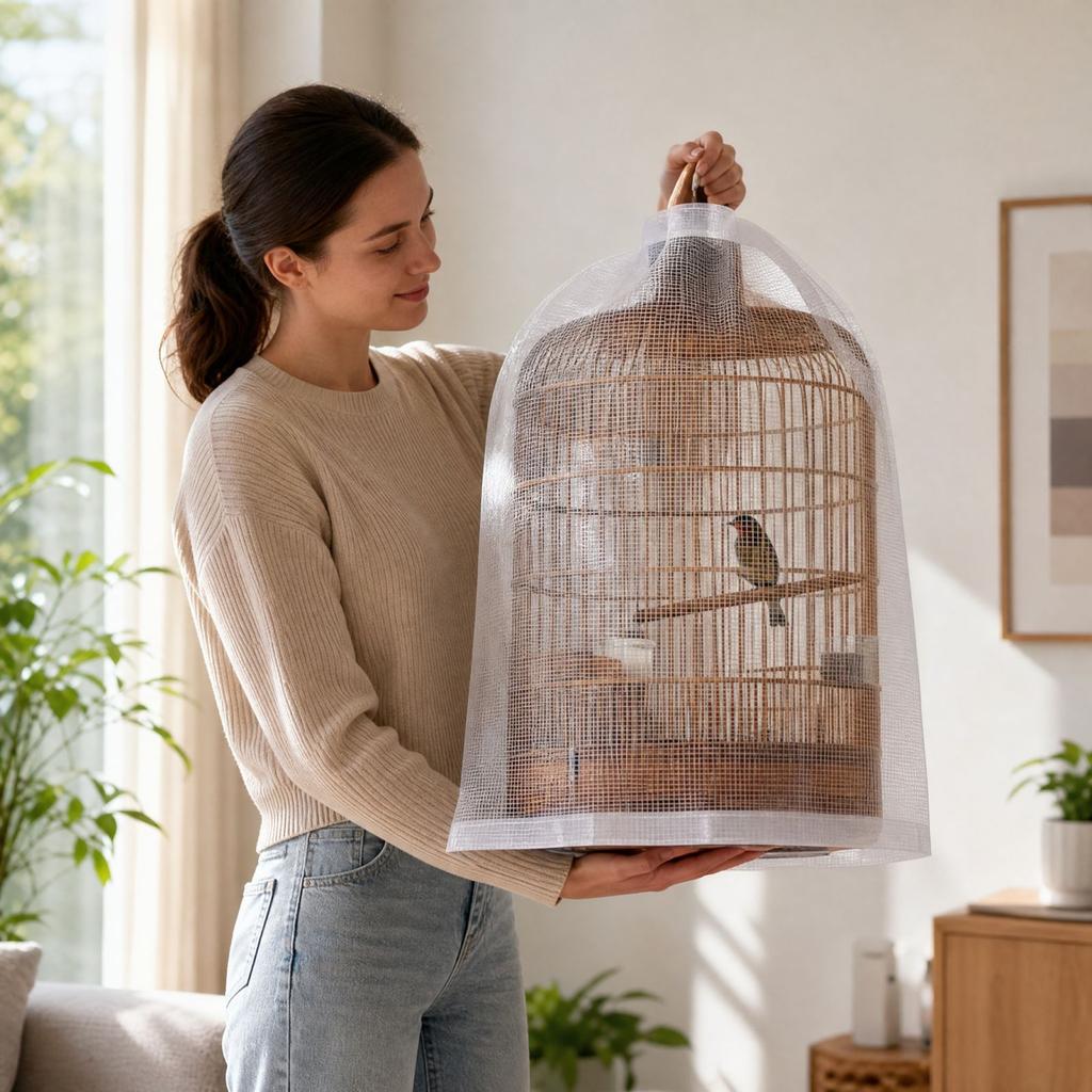 Bird Seed Guard Net for Small Birds, Hanging Seed Catcher Tray For, Feeder Accessory