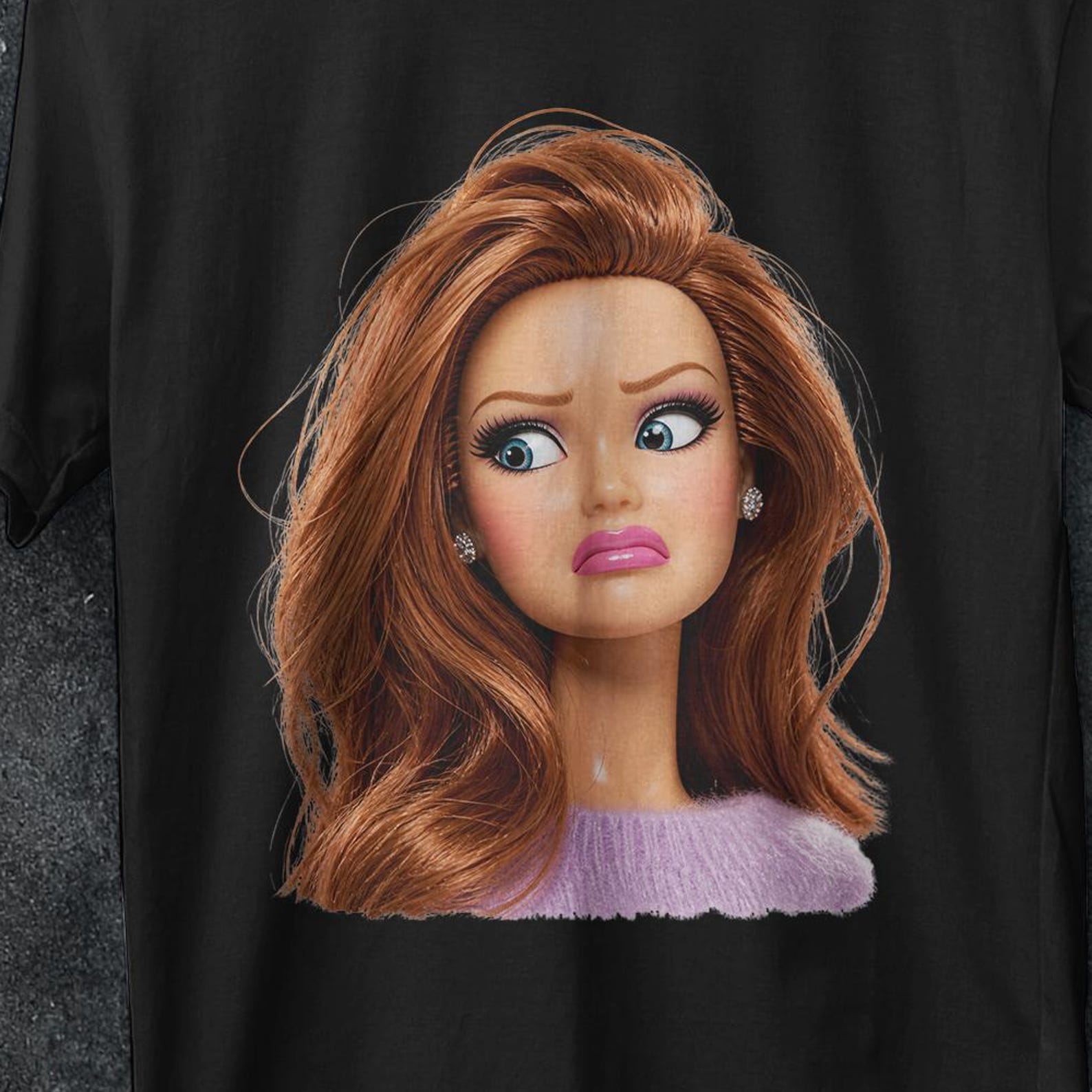 Doll face meme shirt, Shocked Doll Funny Meme Shirt, trending graphic tees, Disgusted Doll Shirts, Inappropriate Shirt, gifts for woman XL