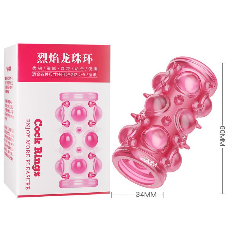 Penis Ring Extension Sleeve Delay Ejaculation Stronger Erection Massager Adult Sex Toys Supplies For Men