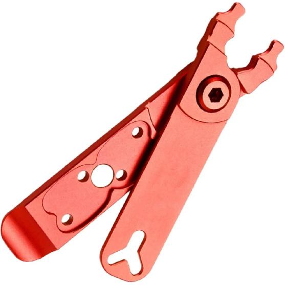 

Bicycle Missing Link Plier Tool Tire Lever Missing Link Box Bicycle Master link Plier Valve Tool 4 in 1 Multifunction Tool червоний