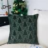Throw Pillowcase Sequin Christmas Tree Pattern Hidden Zipper Closure Pillow Cover Bedroom Living Room Sofa New Year Party Decoration Cushion Cover