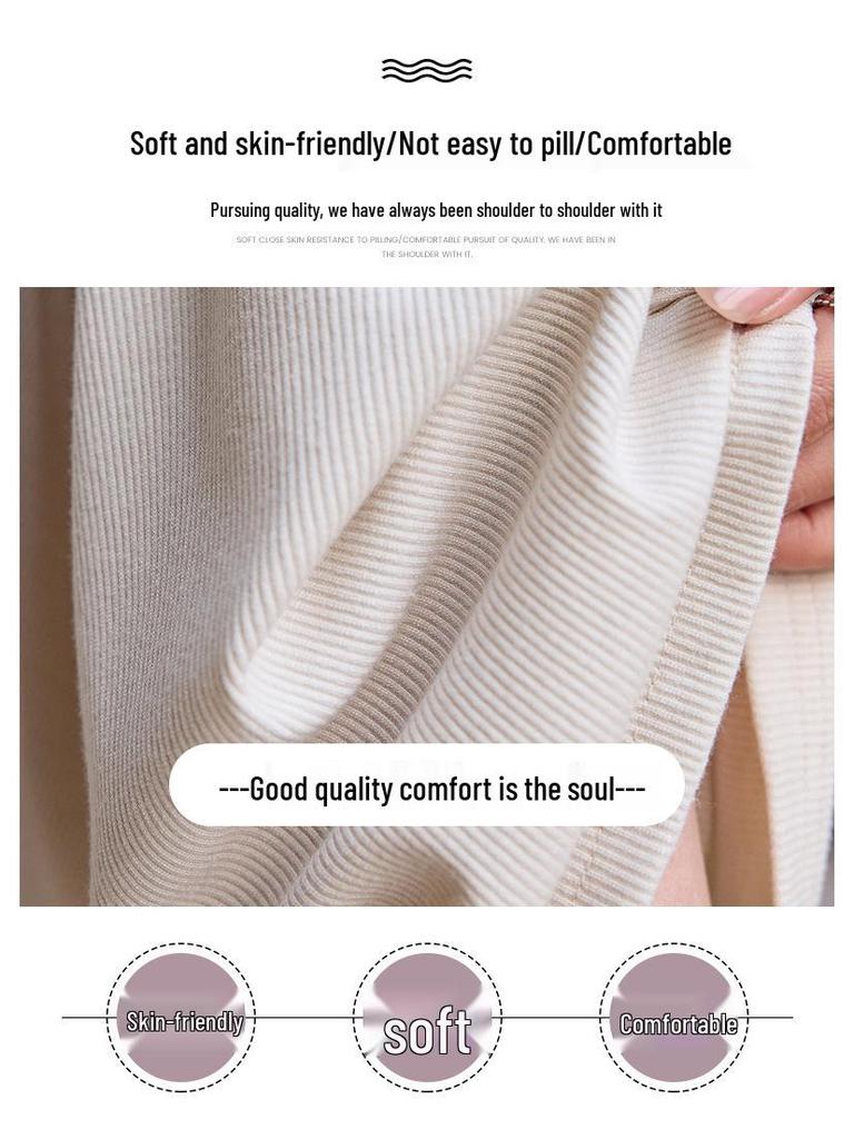 2024 Spring/Summer Maternity Wide-Leg Drawstring Pants - Long, Straight-Leg, No Belly Support, Casual Fit