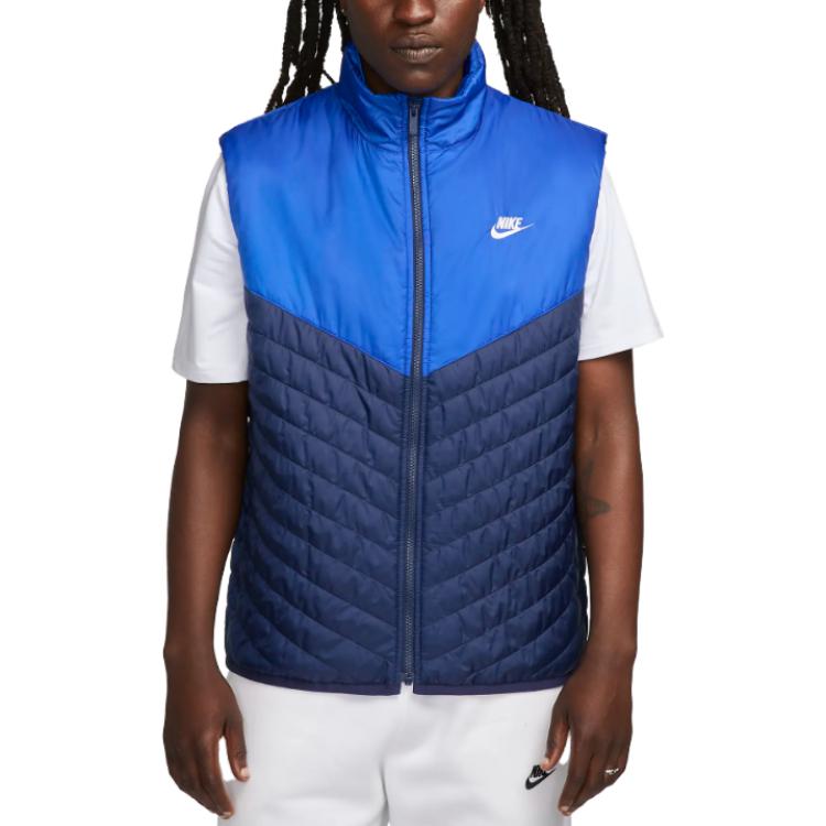 Nike Vests Men's Blue Stand Collar Moderate Other FB8202-410