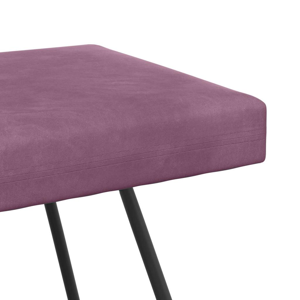 Bench Purple 80 x 40 x 45 cm Velvet