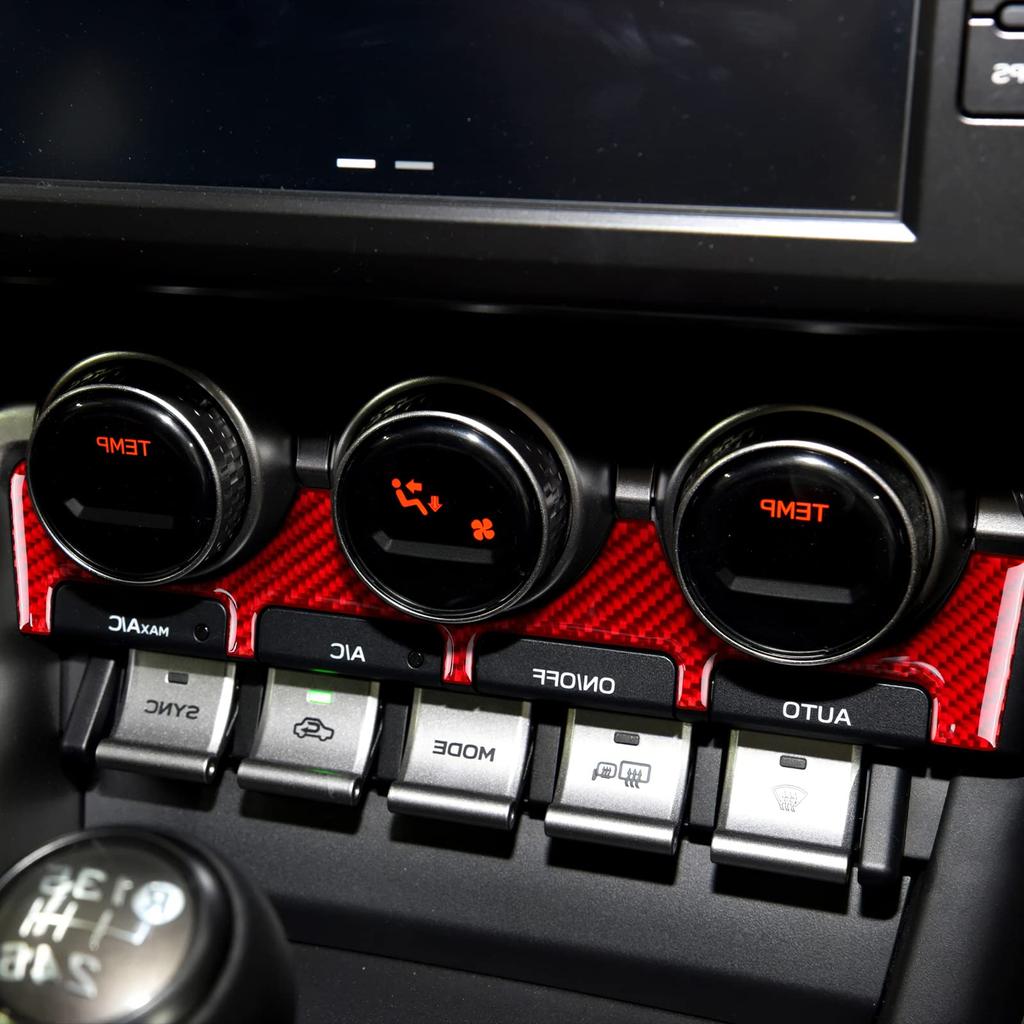 AIRSPEED Toyota GR86 ZN8 Subaru BRZ ZD8 2021 2022 2023 2024 Ekskluzywne akcesoria Prawdziwe włókno węglowe Samochodowy wlot powietrza klimatyzacji Ramka regulacyjna Naklejka