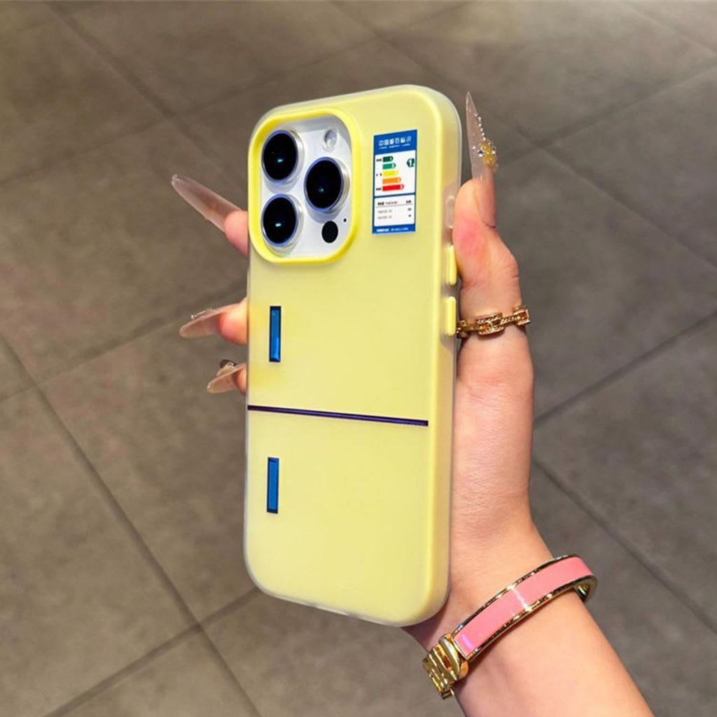 Jelly Two-in-one Mobile Phone Case Internet Celebrity Color Cartoon High-end New Style Couple Small Fresh Full-cover Edge Personalized Style