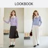 Xiangying Faux Two-Piece Polo Collar Knitted Sweater