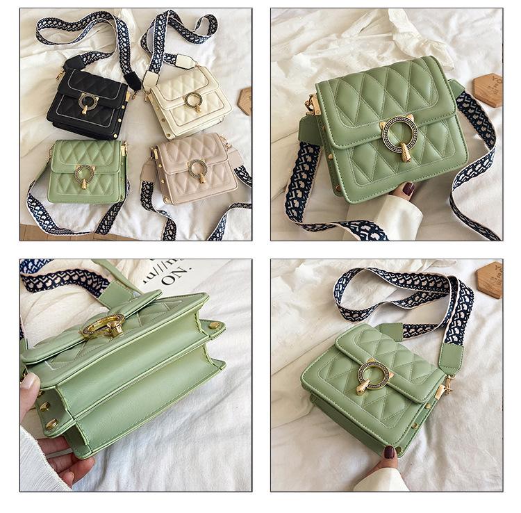 2020 neue rhomboide Handtaschen Mode Persönlichkeit Schloss Trend One-Shoulder-Diagonal-Tasche