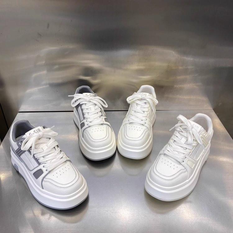 Popular outer wear platform white shoes women's 2025 spring new versatile muffin casual shoes board shoes heightening single shoe trend