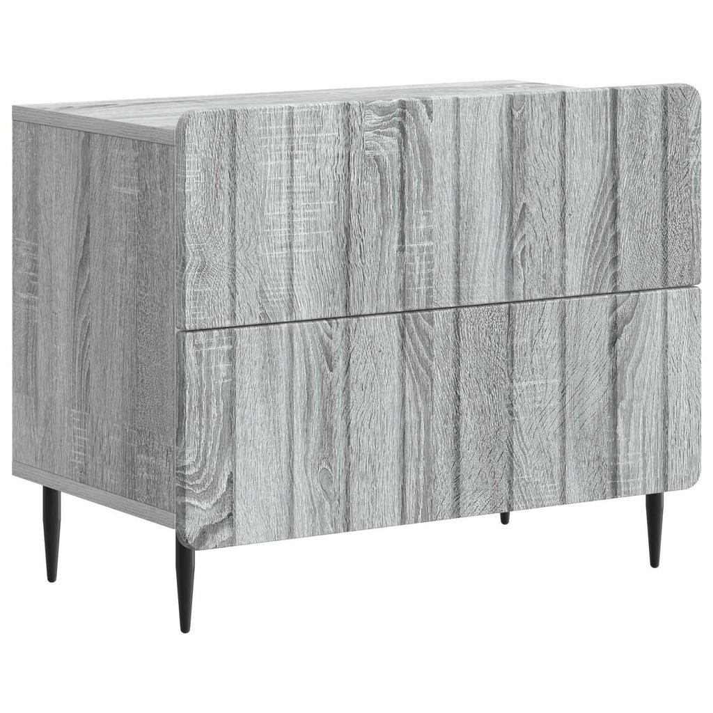 Nightstand Gray Sonoma 62 x 34.5 x 49.5 cm Particleboard