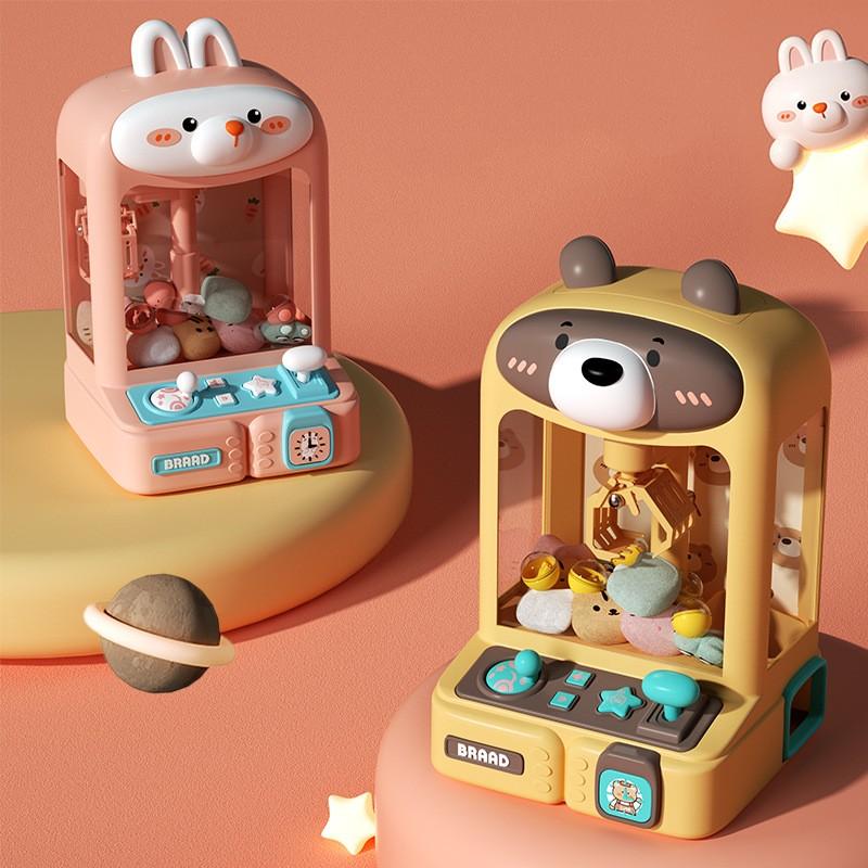 Automatic Coin Operated Play Mini Claw Machine Kids Electric Arcade Crane Twisted Egg Doll Machines Toys Children Birthday Gifts