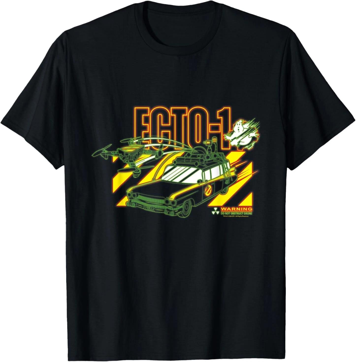

Ghostbusters Frozen Empire Ecto-1 Car and Drone T-Shirt S