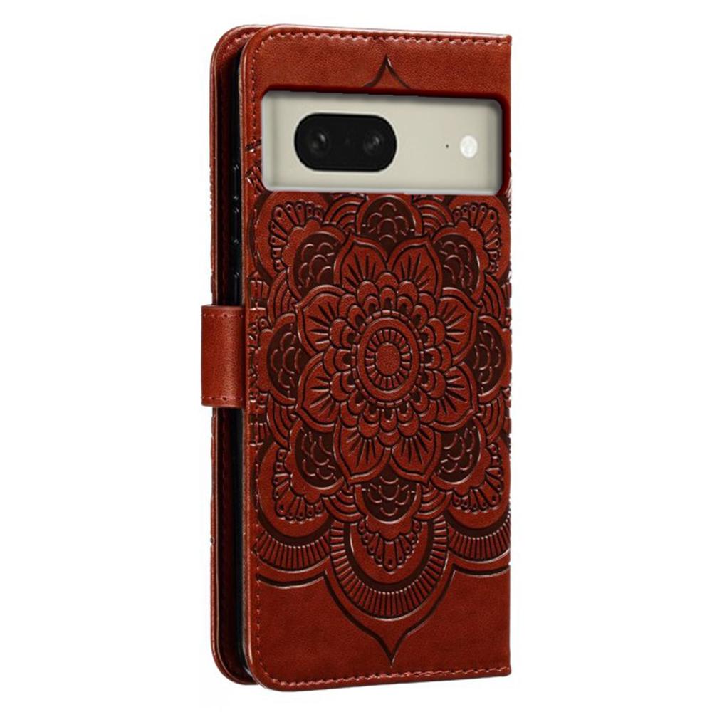 For Google Pixel 8 Case PU Leather Mandala Imprinted Design Wallet Phone Cover