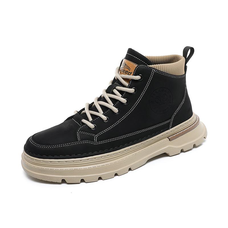 

22 autumn and winter new trendy shoes high-top comfortable warm casual shoes platform Martin shoes 44