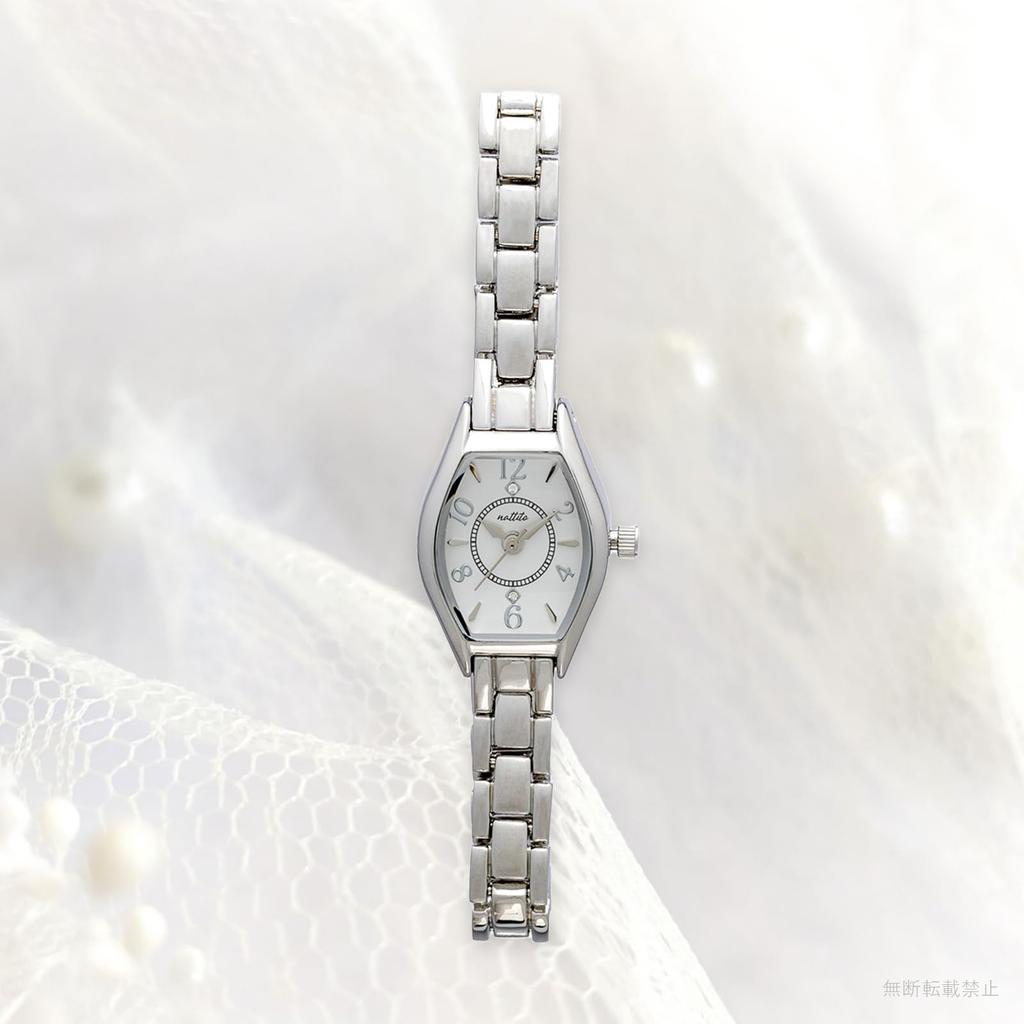Fieldwork NF Primo ST283-1 Women's Analog Watch with Metal Band, Nickel-Free, Barrel Shape, Silver