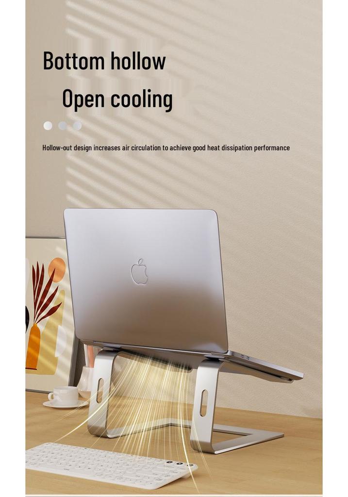 Portable Aluminum Laptop Cooling Stand with Adjustable Height