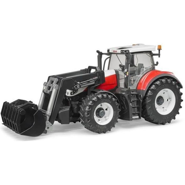 Tracteur STEYR 6300 Terrus CVT Avec Fourche - BRUDER - Echelle 1:16e - 44,5 Cm