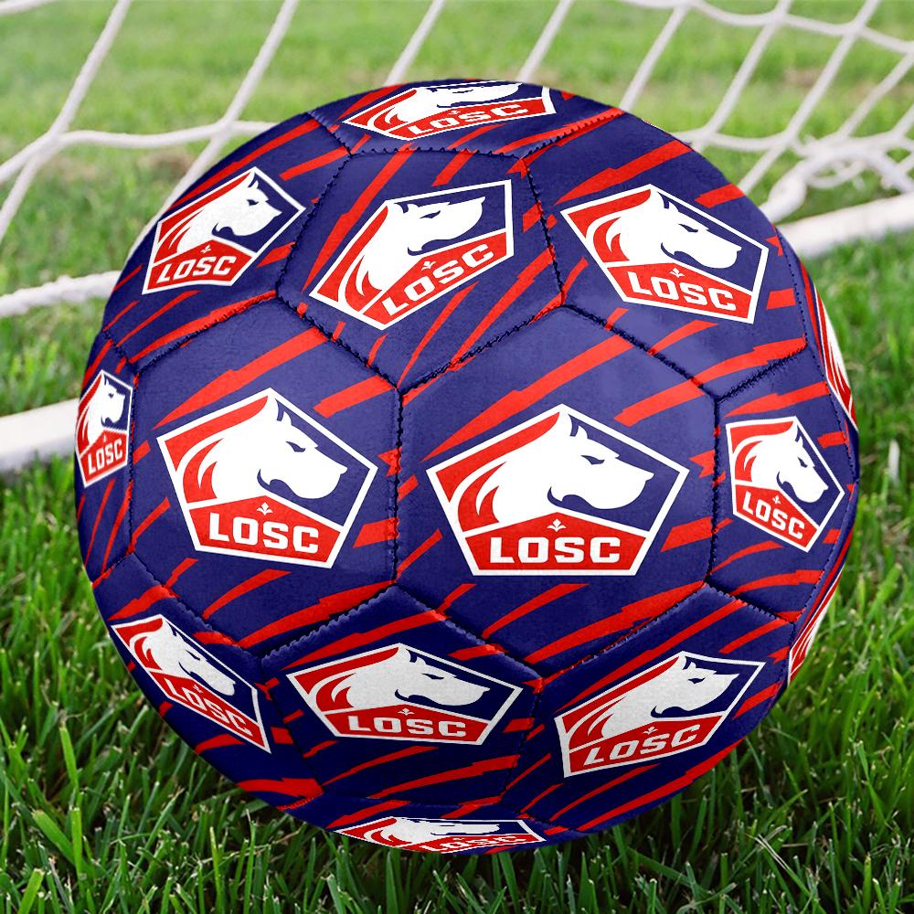 Lille Football Club Emblem Size 5 Soccer Balls, Anti-Slip, Protective Football, Outdoor Sport, a Unique Gift Suitable for him/her, Birthdays