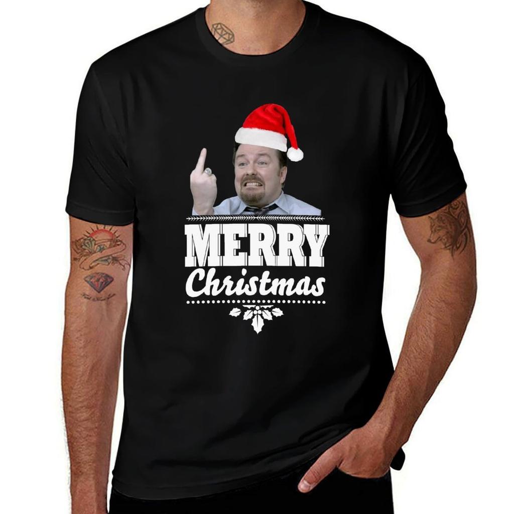 Christmas David Brent Ricky Gervais Funny 'On the Road' Xmas Gift Design Idea for Fans of The Office! T-Shirt
