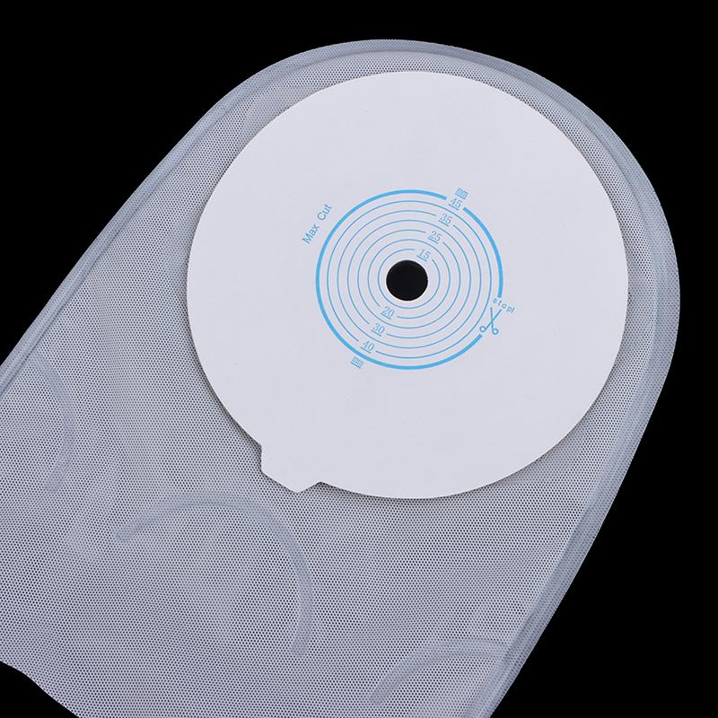 10 Pcs Drain Valve One-Piece System Colostomy Bags For Adults Disposable Colostomy Pouch Opening 20-65Mm With Clip Closure