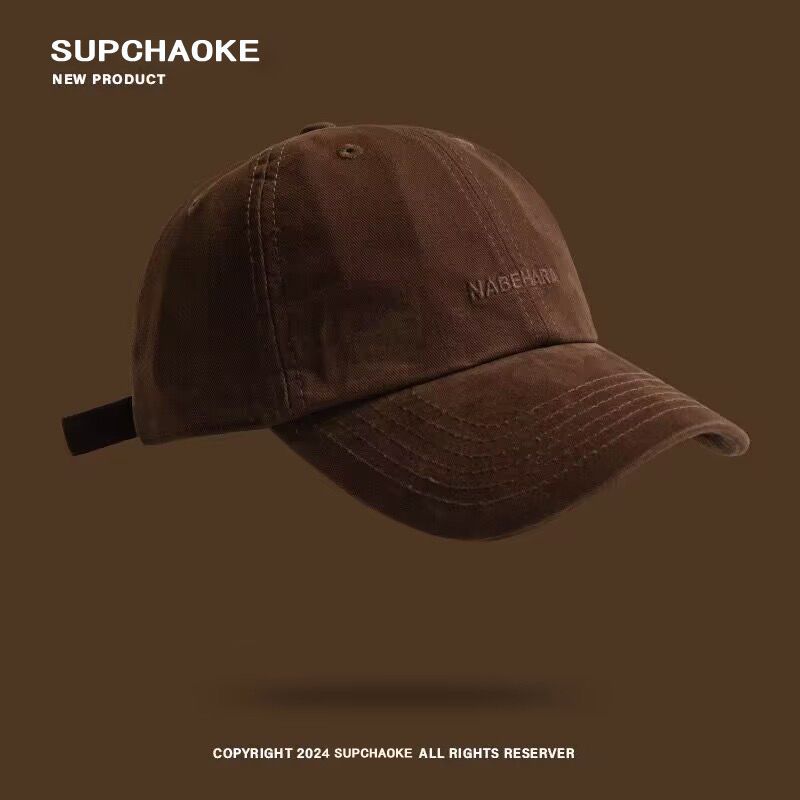 

High quality simple versatile letter embroidery baseball cap female summer couple fashion soft top cap male Adjustable темно-коричневого